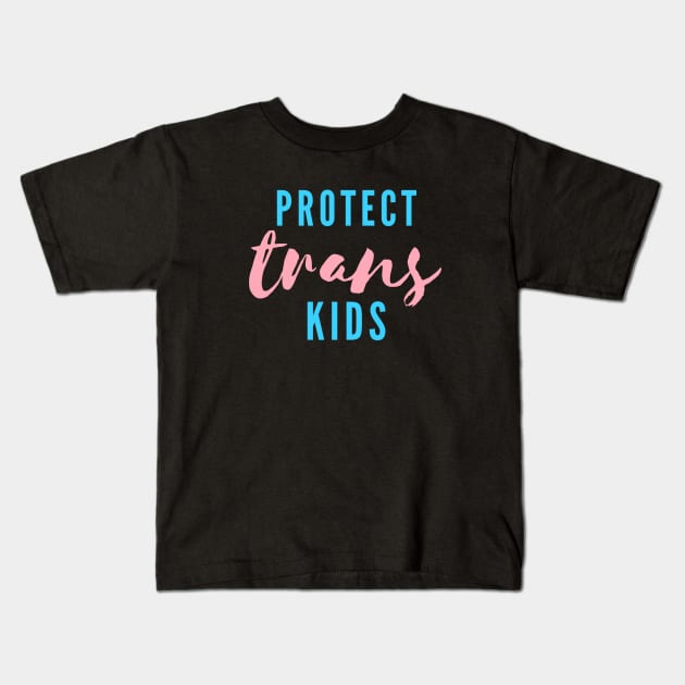 Protect Trans Kids LGBT Youth flag colours Kids T-Shirt by JustSomeThings